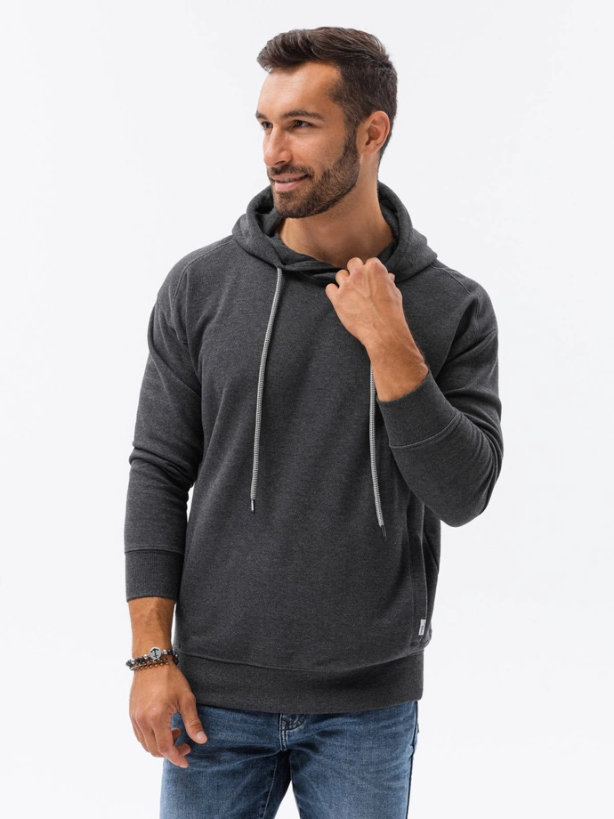 Men's hooded sweatshirt - dark grey B1313