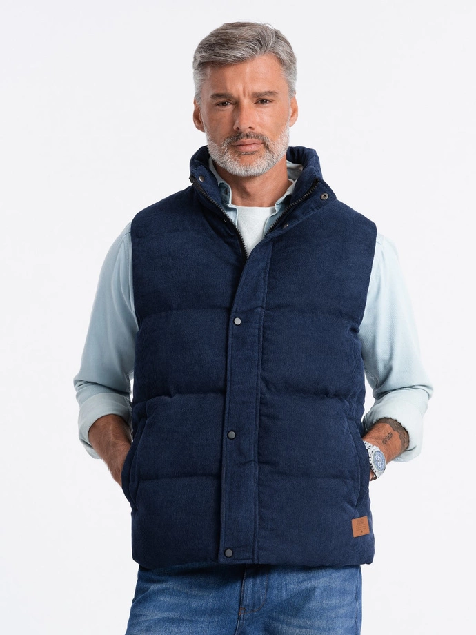 Men's quilted vest - navy V57