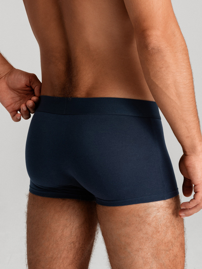 Pánské jednobarevné boxerky BASIC s elastanem - směs 3 balení OM-UNBB-0106