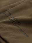 Men's lightweight storm jacket with hood - brown V2 OM-JANP-0191