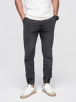 Men's JOGGERS denim pants with wash effect - grey V3 OM-PADJ-0267