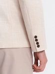 Blazer bărbătesc cu croială REGULAR cu in - crem V1 OM-BLZB-0128