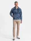 Jachetă katana din denim pentru bărbați - denim V4 OM-JADJ-0123