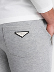 Men's jogger sweatpants - grey melange V2 OM-PASK-22FW-004