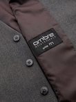 Vestă de costum pentru bărbați cu detalii clasice și căptușeală - grafit V3 OM-BLZV-0142