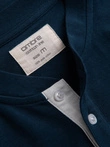 Tricou polo fără guler pentru bărbați - albastru marin V4 OM-TSCT-0156