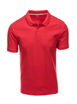 Men's pique knit polo shirt - red V22 S1374