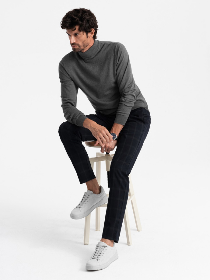 Pantofi casual uniformă pentru bărbați din nubuc eco - gri deschis V2 OM-FOCS-0151