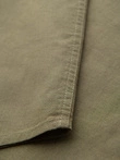 Men's short sleeve cotton and linen shirt with pocket - olive V6 OM-SHSS-0167