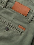 Men's classic denim shorts with rolled up leg - light olive V5 OM-SRDS-0162