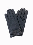 Men's elegant wool blend gloves - graphite melange V2 OM-ACGL-0111