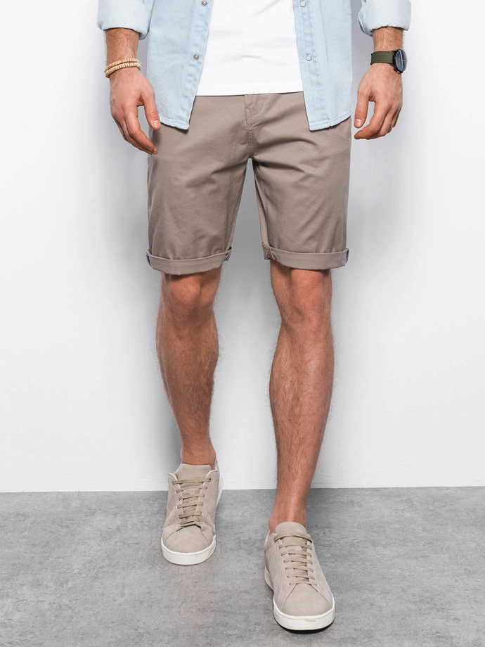 Men's chino shorts - dark beige V8 w243