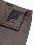 Men's classic chino SLIM FIT pants - dark beige V2 OM-PACP-0182