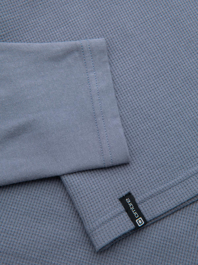 Men's longsleeve with "waffle" texture - ash V7 OM-LSCL-0109