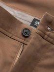 Men's SLIM FIT chino pants with fine texture - brown V2 OM-PACP-0190