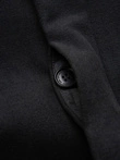 Palton bărbătesc cu închidere asimetrică - negru V2 OM-COWC-0102