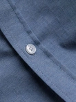 Vyriški SLIM FIT marškiniai iš dekoratyvinio audinio - mėlyni V1 OM-SHCS-0175