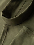 Men's plain turtleneck longsleeve - dark olive green V4 OM-LSCL-0130