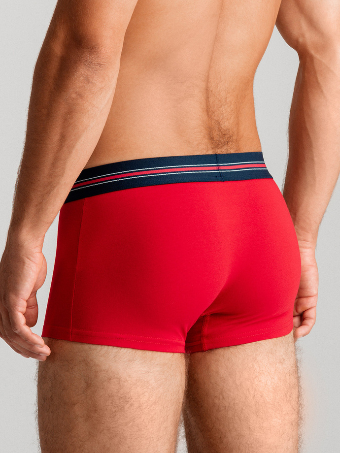 Classic fit men's boxer shorts with striped elastic band - 3 pack mix OM-UNBO-0109