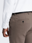 Pánské chino kalhoty SLIM FIT s jemnou strukturou - popel V1 OM-PACP-0190