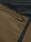 Men's lightweight storm jacket with hood - brown V2 OM-JANP-0191