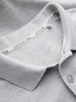 Men's BASIC single color pique knit polo shirt - grey V20 OM-POBS-0100