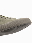Adidași de top din pânză pentru bărbați - olive V2 OM-FOTH-0186