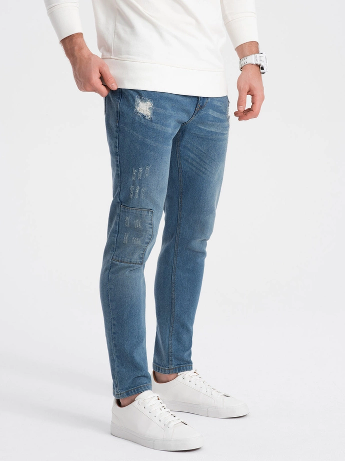 Vyriški džinsiniai SKINNY FIT - šviesiai mėlyna P1060