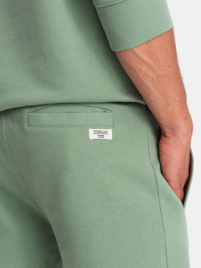 Set trening bărbătesc top kangaroo + pantaloni scurți - verde V3 Z75