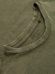 Men's t-shirt with wash effect - olive V4 OM-TSWT-0116