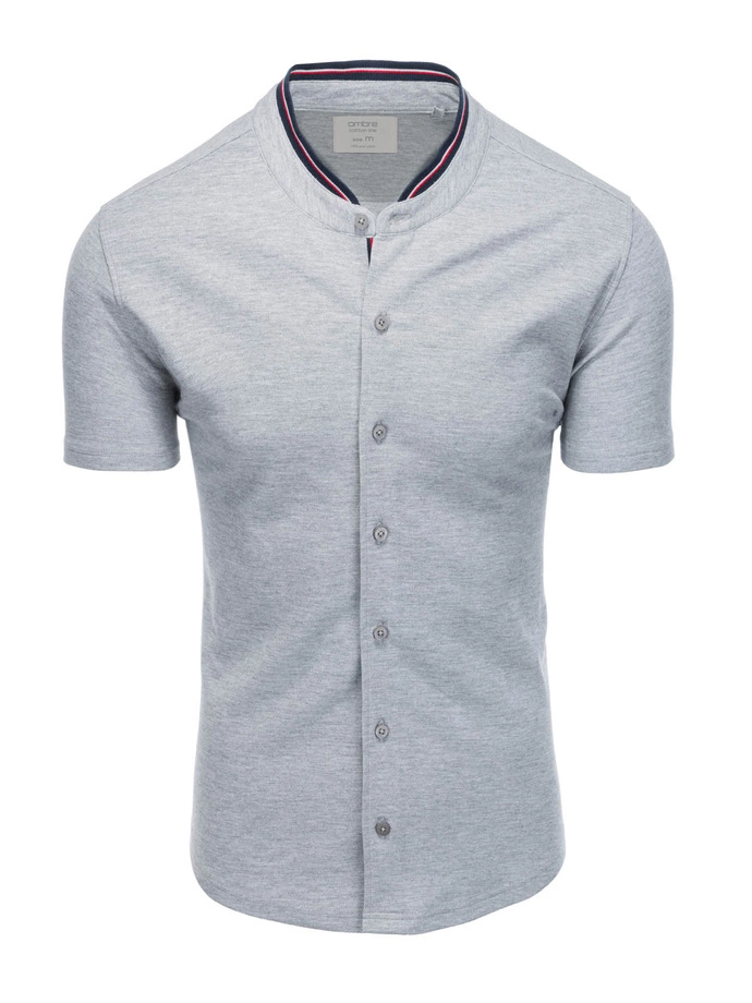 Men's short sleeve knit shirt - grey V5 K543