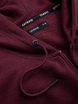 Unzipped cotton men's BASIC sweatshirt - maroon V3 OM-SSBZ-0160