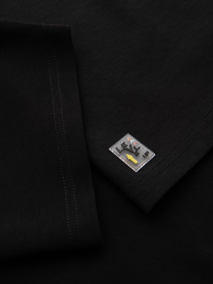 Vyriški marškinėliai COMFORT FIT su raglano rankovėmis - juodi V2 OM-TSCT-0240