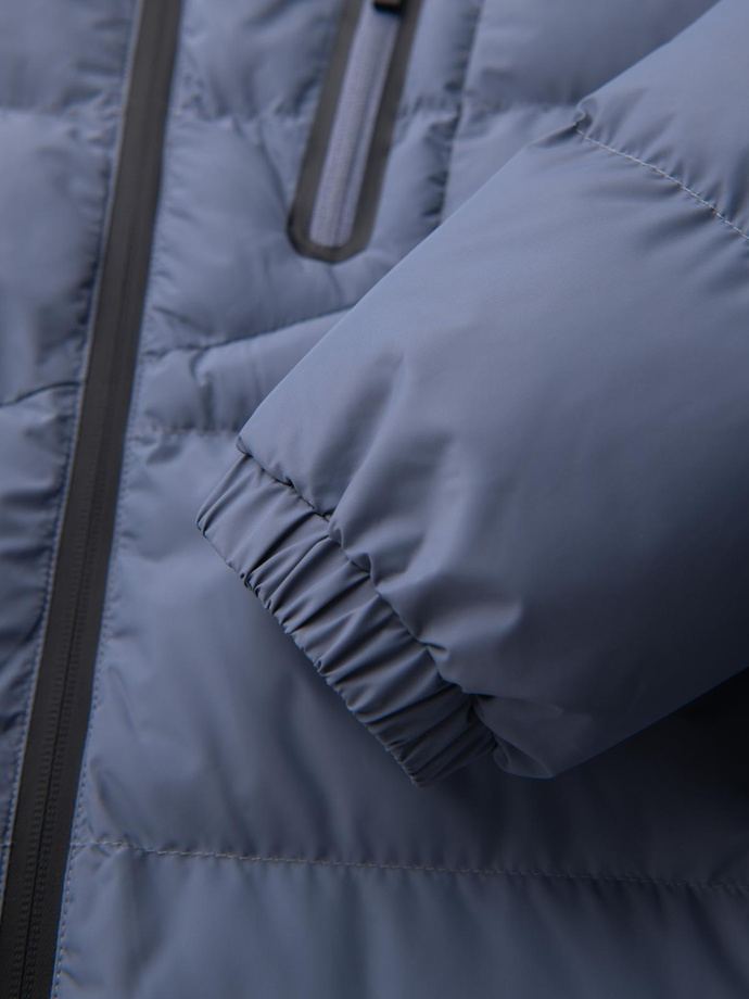 Jachetă matlasată izolată pentru bărbați cu mâneci raglan - violet decolorat V6 OM-JAHP-0302