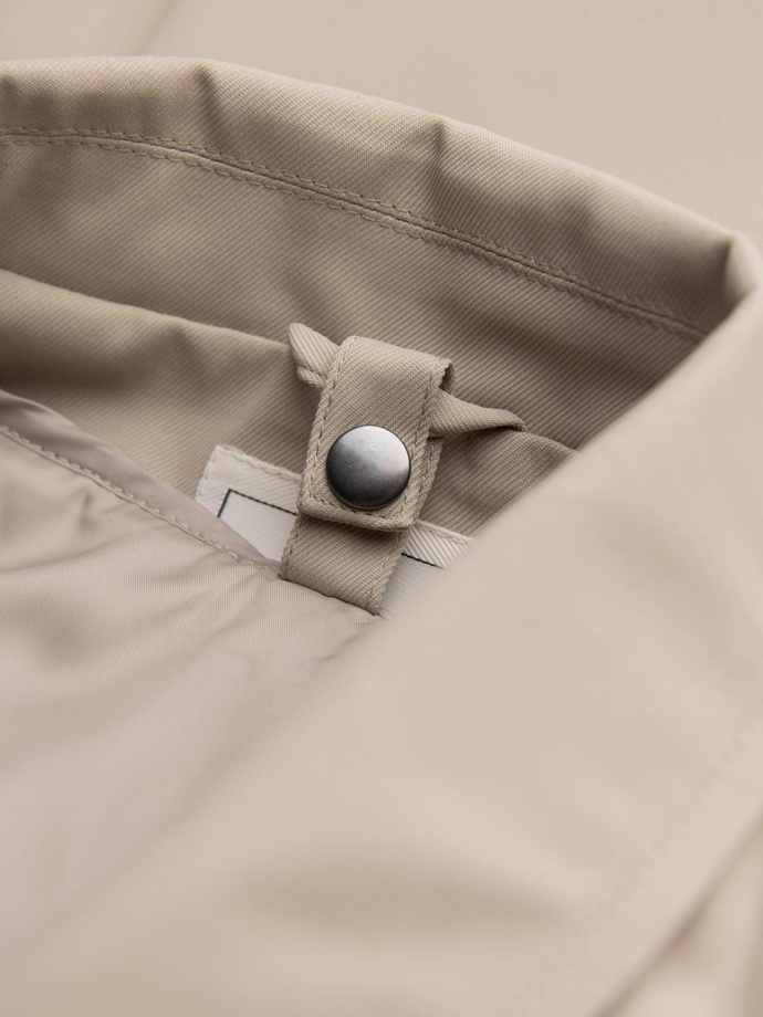 Palton minimalist pentru bărbați cu vestă detașabilă - bej V1 OM-COLC-0139