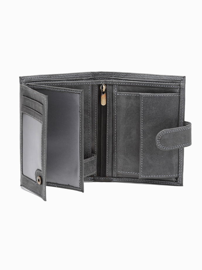 Men's leather wallet - black A091