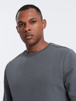 BASIC men's non-stretch cotton sweatshirt - graphite V11 OM-SSBN-0159