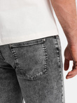 Men's classic washed REGULAR FIT jeans - gray V4 OM-PADP-0217