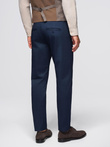 Men's chino pants with decorative waistband - navy blue V2 OM-PACP-0118