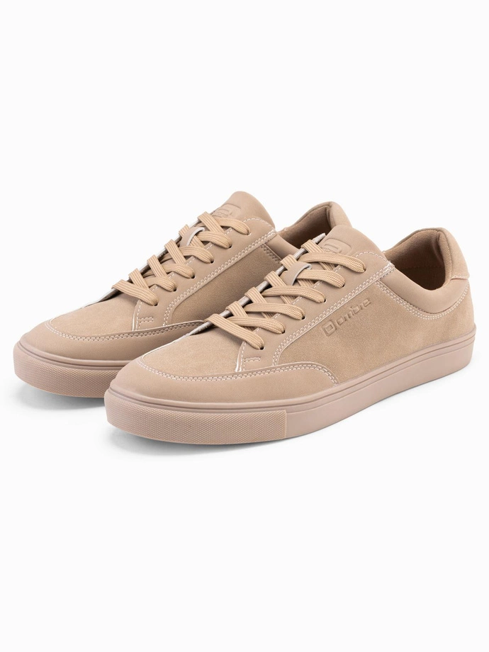 Monochrome men's streetwear style shoes - sand V1 OM-FOTL-0183