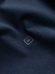 Men's V-NECK T-shirt with elastane - navy blue V2 OM-TSCT-0106