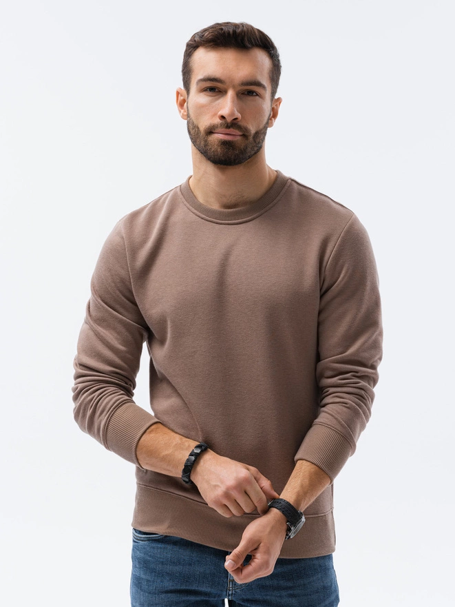 Men's plain sweatshirt - coffee B978