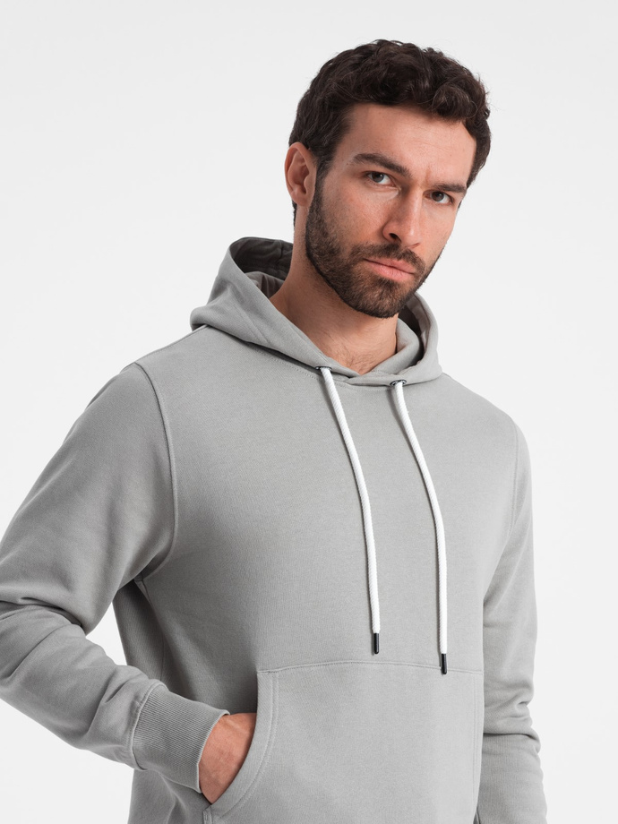 Set trening bărbătesc top kangaroo + pantaloni - gri V8 Z80