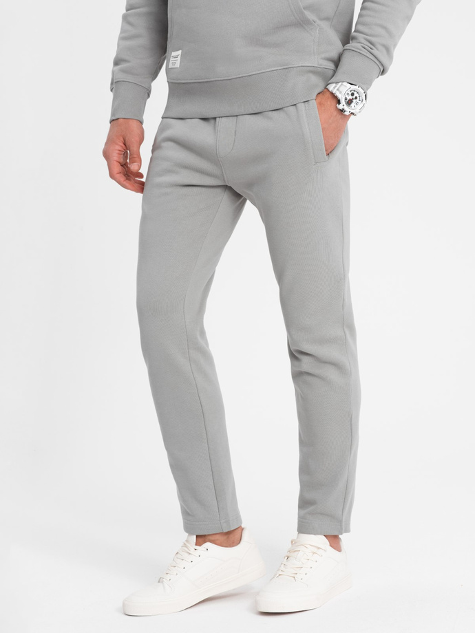 Men's sweatshirt set kangaroo sweatshirt + pants - gray V8 Z80