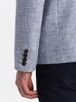 Blazer bărbătesc cu croială REGULAR cu in - albastru deschis V3 OM-BLZB-0128