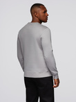 Men's classic round neck sweatshirt - grey V4 OM-SSNZ-0243