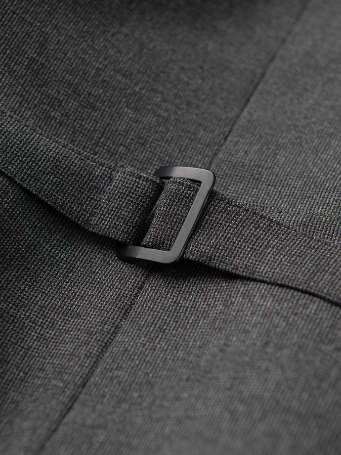 Vyriška kostiumo liemenė su apykakle - grafito spalvos V2 OM-BLZV-0109