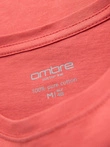 BASIC men's classic cotton T-shirt - coral V17 OM-TSBS-0236