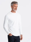 BASIC men's longsleeve with round neckline - white V4 OM-LSBL-0106