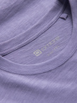 Men's knitted T-shirt with patch pocket - purple V1 S1621